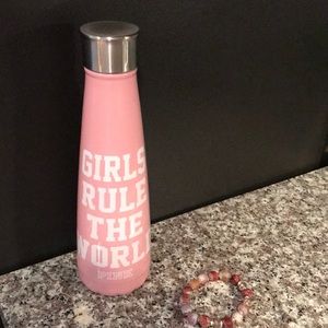 PINK metal bottle GIRLS RULE THE WORLD!!🌎